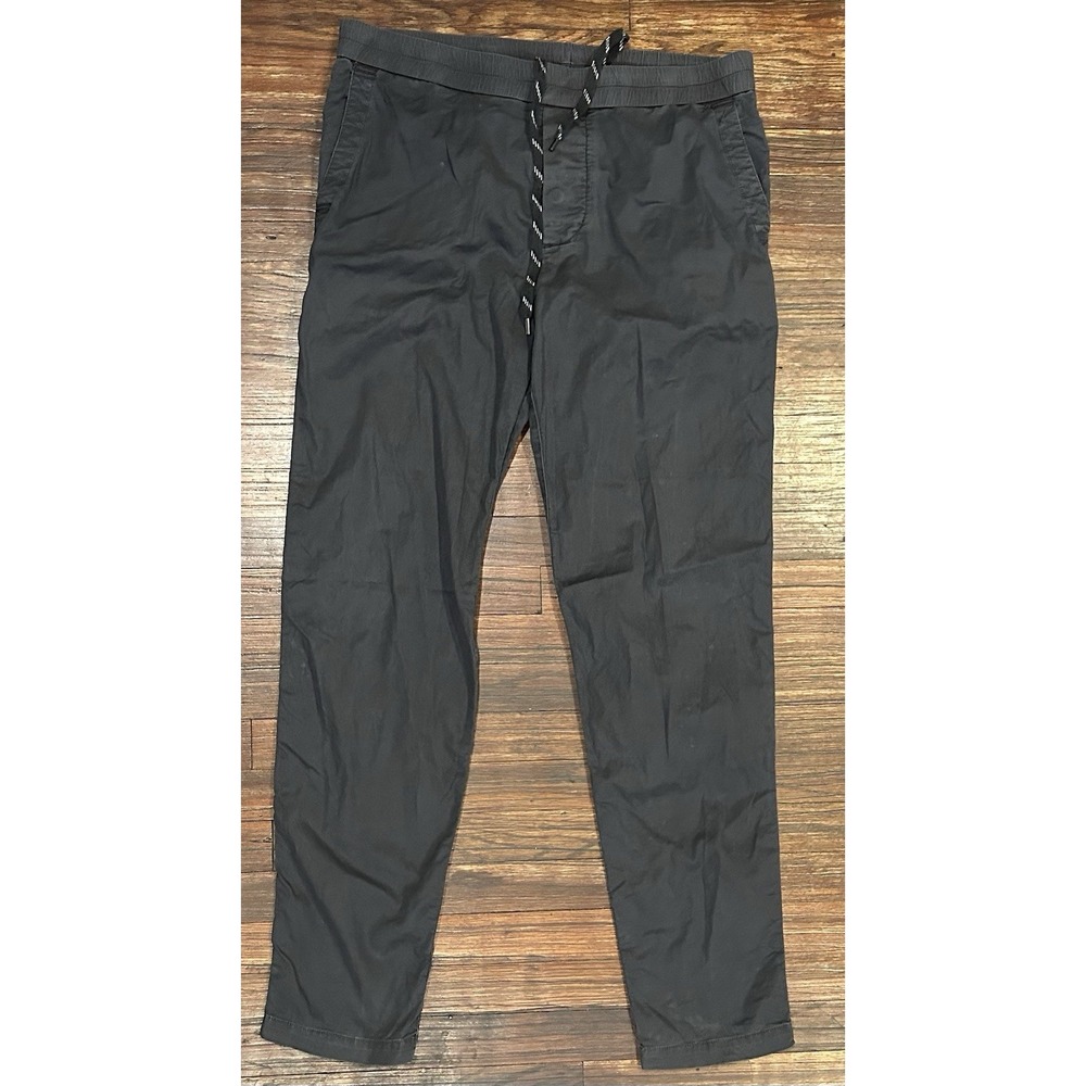 Standard James Perse Pants Size 2 Black Cotton Twill Utility Pull On